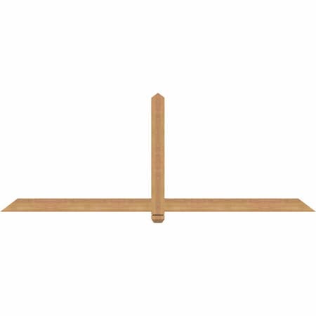 Ekena Millwork Eugene Smooth Timber Gable Bracket, Western Red Cedar, 84"W x 31"H x 1 1/2"D x 3 1/2"F, 9/12 Pitch GBW084X31X0204EUG00SWR